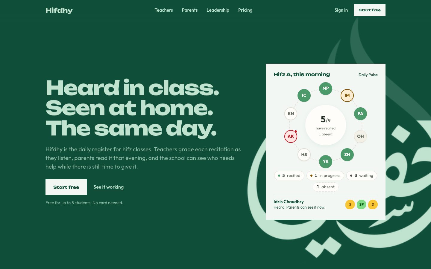 Hifdhy website